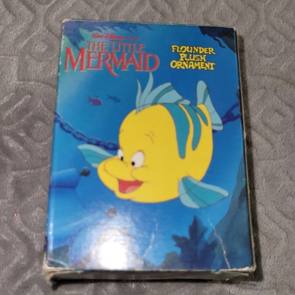 1988 Vintage LITTLE MERMAID FLOUNDER McDonald's Christmas Ornament - Picture 4 of 11